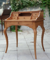 Italian style small desk with expandable cherry wood writing pad