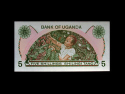 Unc - 5 shillings - Uganda - 1982 (rarity!)