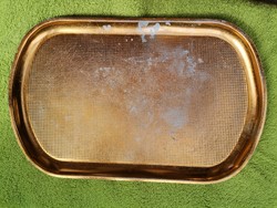 Retro painted aluminum tray, old find