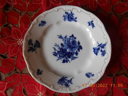 Zsolnay kék rózsa mintás süteményes tányér