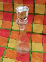 Régi antik likörös üveg dugóval, italos üveg kiöntő,art deco ital kínáló,egyedi ajándékok ünnepekre