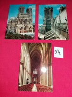 Régi képeslapok (francia) A Reims-i katedrális 1960-70-s évek egyben 54