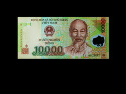 Unc - 10,000 Dong - Vietnam - 2008 - (ho si minh money) polymer with window!