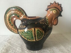 Folk ceramic cantor kun farmer frame rooster vase 27x21cm