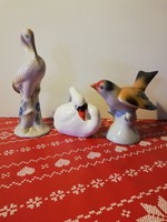 2 pieces, beautiful bird figure, porcelain (the stork is no longer available)