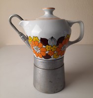 Retro knocker, coffee maker, Hólloháza porcelain with spout
