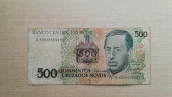 Brazília 500 Cruzerios / Cruzados Novos 1990