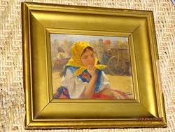 Pállya Celestine: girl in a yellow scarf (at the fair)