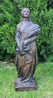 Jenő Bory - reaper woman pyrogranite statue
