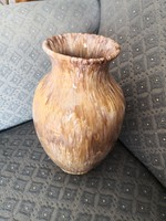 Coulé glazed ceramic vase