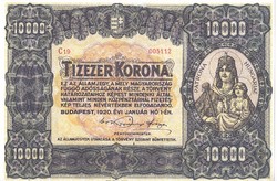 Magyarország 100000 korona  REPLIKA 1920 UNC