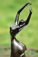 Large female figure, marked bronze statue-- 48 cm