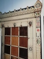 Entrance hall wall, Neo-Renaissance style but with a bit of a folk touch, interesting 19th century furniture