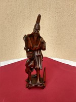 A special African wooden sculpture, perhaps a shaman and his little helper ..30 Cm..Now without a minimum price..