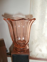 Art deco kehely váza lazacrózsaszín