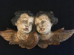 Charming wooden angels in pairs!!! In patina condition!!!!