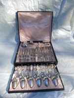 10 ft ról!;Antik Bécsi ezüst.6 személyes evőeszköz készlet. 1858-67