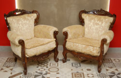 2 db barokk diófa fotel