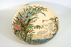 Huge schütz cilli decorative plate with birds 38cm! | Bird decorative bowl plate bowl crane bird cranes