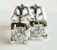 484T. From HUF 1! (Solitaire brilliant (0.2 ct) 18k white gold (1.54 g) earrings, top weselton!