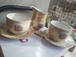 Coffee and tea set with a romantic scene