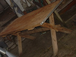Huge solid pine dining pig cutting table