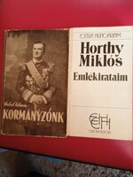 Horthy Miklós 2 db könyv jó állapotban !