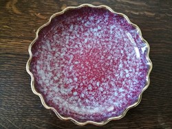 Gmundner ceramic very rare serving bowl with gold border