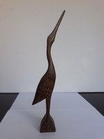 Retro wooden bird statue, 28.5 cm