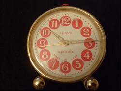 Art deco slava 11 stone vinyl stem jewels watch rarity in gilded circle frame