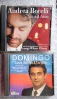 Andrea Bocelli Sacred Arias és Placido Domingo Love Songs & Tangos CD