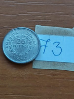 Costa rica 25 centimos 1989 c ottawa, canada, b.C.C.R., Aluminum 73.