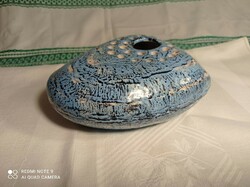 Retró kerámia kék ikebana váza
