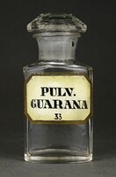 1K499 old pharmacy apothecary bottle pulv guarana