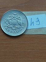 Barbados 25 cents 2008 windmill, copper-nickel 49.