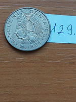 Mexico mexico 50 centavos 1964 mo, 11th tlatoani of tenochtitlan cuauhtemoc, copper-nickel 129.
