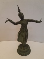 Keleti ( indiai, thai...) bronzírozott női szobor