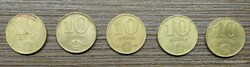 10 Forint 1983;1984;1985;1986;1988 BP.