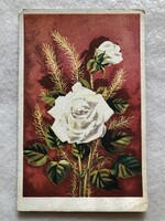 Old floral postcard - drawing by András Máté