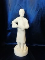 Antique large white marble statue