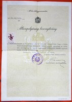 Old citizenship certificate Budapest 1939