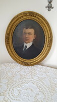 Portrait of a young man in a beautiful frame