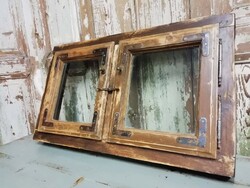 Régi ablak képkeretnek, fotó tartónak, tisztítva kezelve, 19. század végi ablak vagy tükör esetleg