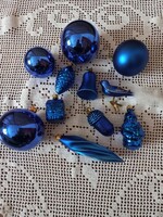 Cobalt blue Christmas tree decorations 11 pcs in one