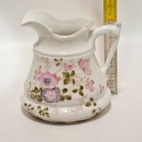 Színes virágmintás porcelán tejszín kiöntő (2361)