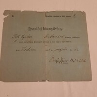 Revaccination certificate from 1901