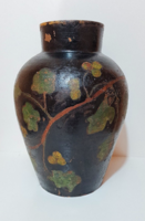 Early Art Nouveau antique ceramic vase / 30 cm high