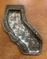 Decorative metal tray with the inscription California