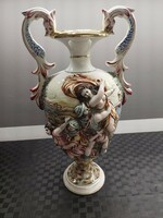 Capodimonte porcelain amphora vase