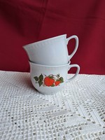 Retro cocoa Lubiana cups tea cup strawberry white mug, nostalgia collector's item